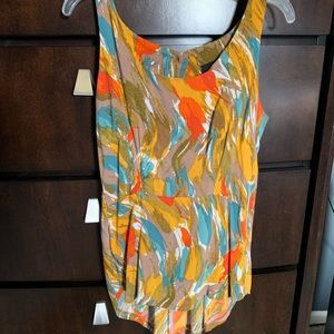 Colorful flounce tank